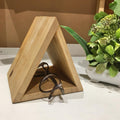 Stylish Triangular Wooden Book Holder For Study Table/Office Table By Miza