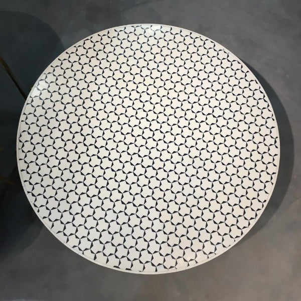 All New Modern Resin Design Inlay Centre Coffee Table With Wooden Base Gold Finish By Fita