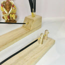 Reliable Wooden Agarbatti Stand with Ash Catcher Dhoop Stick Holder For Home Mandir  By Miza