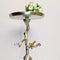 Aluminium Welling Demilune Side Table In Tree Branch and Bird Design By Fita