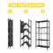 Carbon Steel Kitchen Shelf Floor-standing Multi-Layer Foldable Kitchen Rack Organiser & Multifunctional storage Holder - peelOrange.com