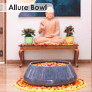 Allure Bowl Planter For Indoor/Outdoor In Grey Marble Finish By Harshdeep - 1 PC