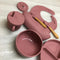 Round Design Eco-Friendly Baby Silicone Bibs Dinner Plate/Feeding Set By CN