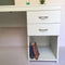 White Computer Desk Home/Office Storage Utility Table By Miza