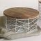 Metal Wire Fruit/Veggie/Multipurpose Basket With Wooden Lid By Fita