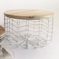 Metal Wire Fruit/Veggie/Multipurpose Basket With Wooden Lid By Fita