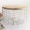 Metal Wire Fruit/Veggie/Multipurpose Basket With Wooden Lid By Fita