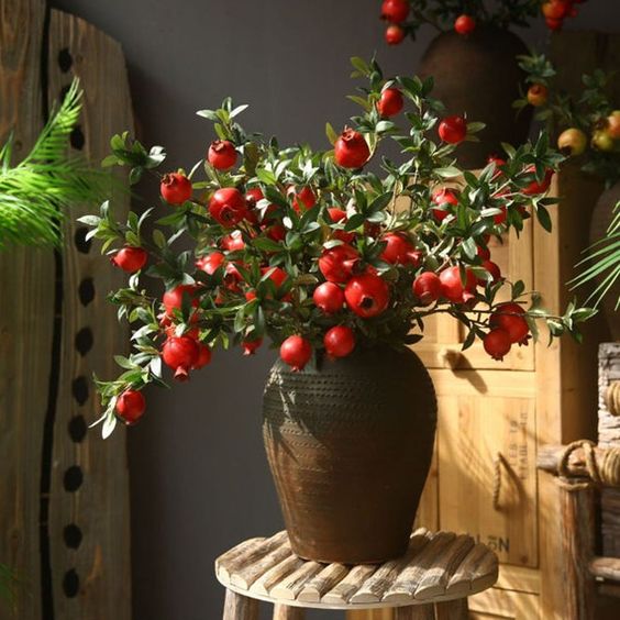 Artificial Pomegranate Fruit Bunch