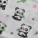 Rocking Panda Random Printed Muslin Baby Swaddle Blanket By MM - 1 Pc