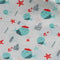 Whale Fish Random Printed Soft Muslin Swaddle Blanket For Baby By MM - 1 Pc