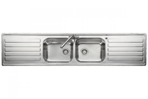 Nirali Super Elegance Stainless Steel Double Bowl Kitchen Sink in Stainless Steel in 304 Grade Finish With Drainboard + PVC Plumbing Connectors - peelOrange.com