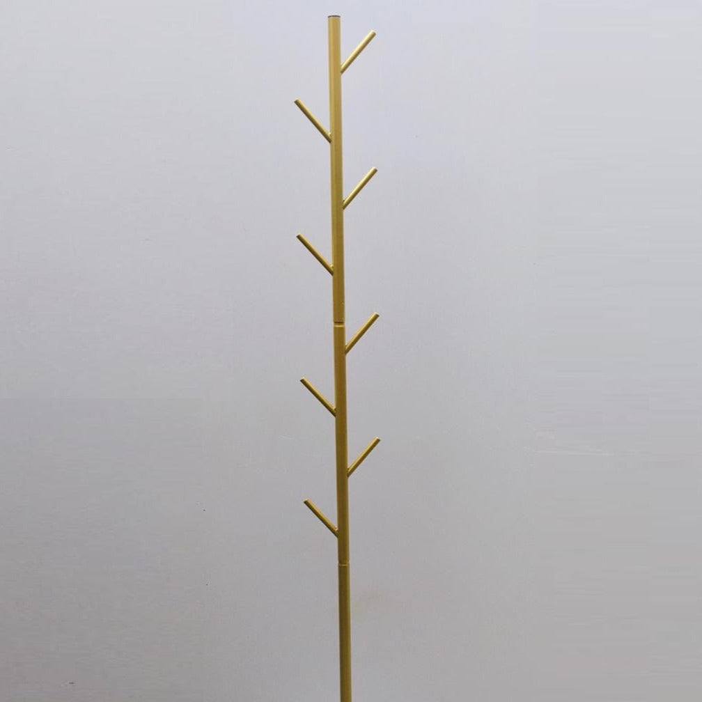 Nordic Style Tree Shaped Coat Stand With Wooden Base With 8 Hangers
