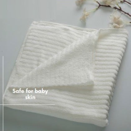 White Muslin Baby Terry Towels For Baby's By MM - 1 Pc
