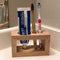 Wooden Bathroom Toothbrush And Toothpaste Holder/Stand ( With Complementary Coaster ) By Miza