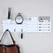 White Utility Shelf In PVC with Pocket and Hanging Hooks By Glitzz - peelOrange.com