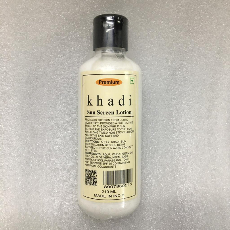 Khadi India Natural Sunscreen Lotion/Moisturizer (210ml)