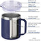 Double Wall 304 Stainless Steel Insulated Mugs with handles & lids coffee mug With Steel Straw 480 ML