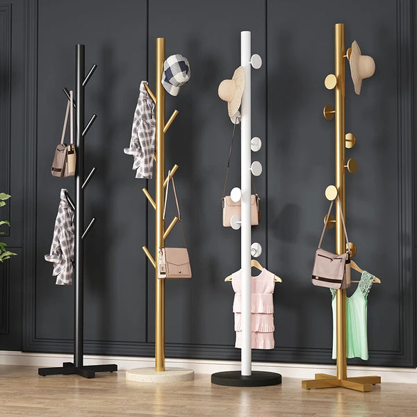X - Style Tree Shaped Coat Stand Floor Standing Metal Rack With 8 Hang –