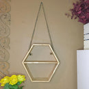 Geometric/Hexagonal Handmade Shelf ( With Complementary Coaster ) By Miza