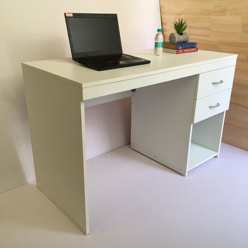 White Computer Desk Home/Office Storage Utility Table By Miza