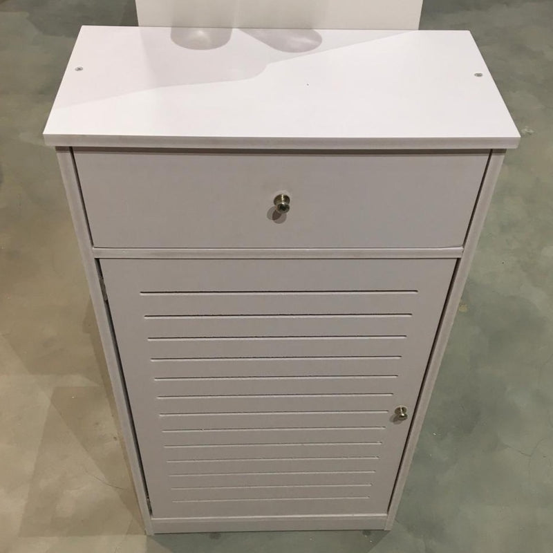 Bathroom PVC Floor Standing Storage Cabinet For Multipurpose Use With Free Soap Dish By Miza