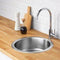 Nirali Rois Round Sink In Stainless Steel in 304 Grade With Lid + PVC Plumbing Connector - peelOrange.com