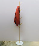 Nordic Style Tree Shaped Coat Stand With Wooden Base With 8 Hangers