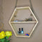 Geometric/Hexagonal Handmade Shelf ( With Complementary Coaster ) By Miza