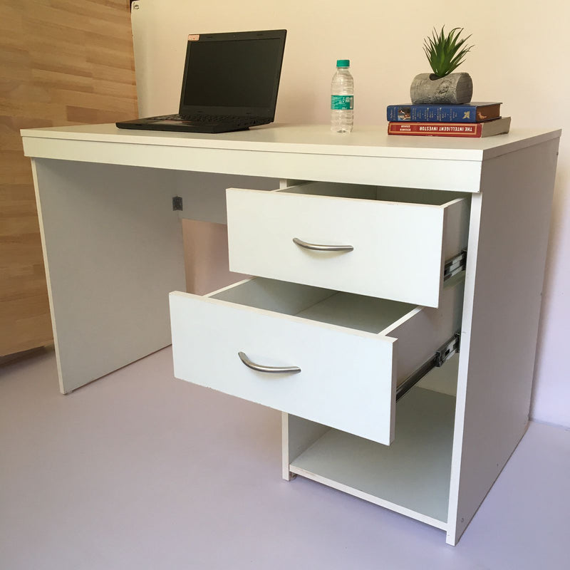 White Computer Desk Home/Office Storage Utility Table By Miza