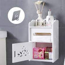 Wall Mounted PVC Waterproof Toilet Tissue Box Wall Hanging Bathroom Cabinets With Free Soap Dish By Miza