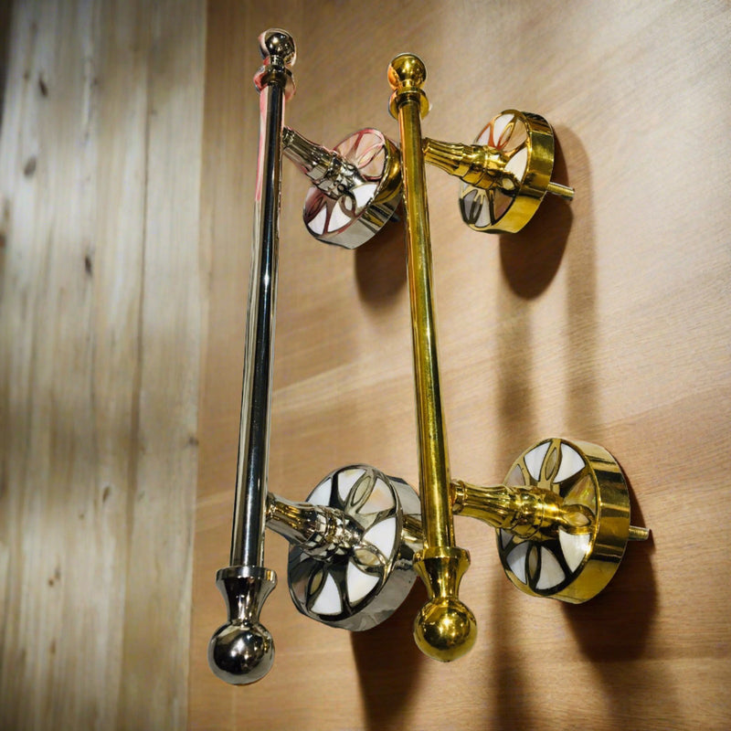 Gold/Silver Plated Brass Towel Holder For Bathroom Accessories (With Screw)