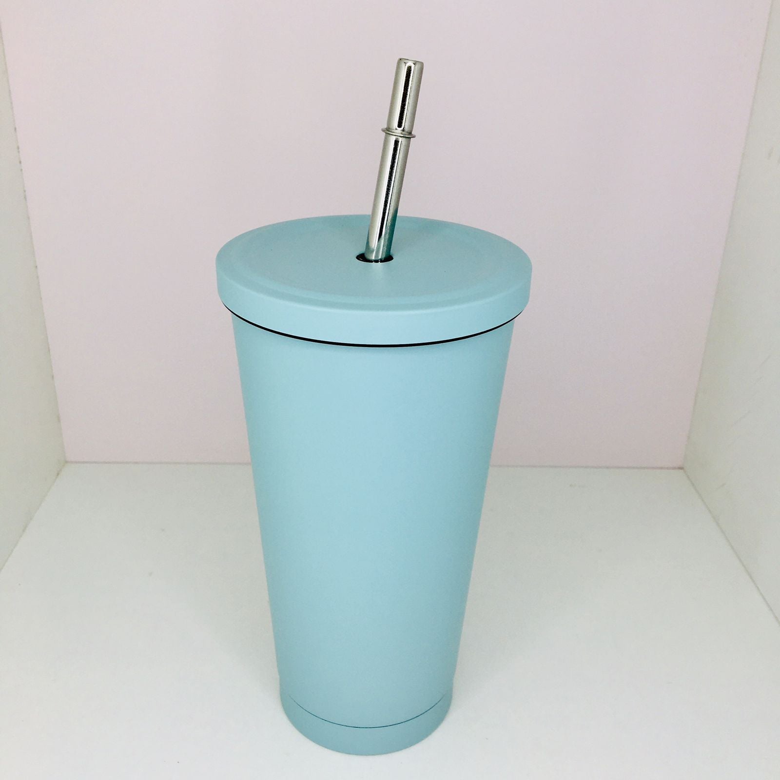 Portable Coffee Cup 304 Stainless Steel Large Capacity Flask Tumbler Glass with Steel Straw Stainless Steel Water Bottle Iced Travel Mug