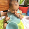 Round Design Eco-Friendly Baby Silicone Bibs Dinner Plate/Feeding Set By CN