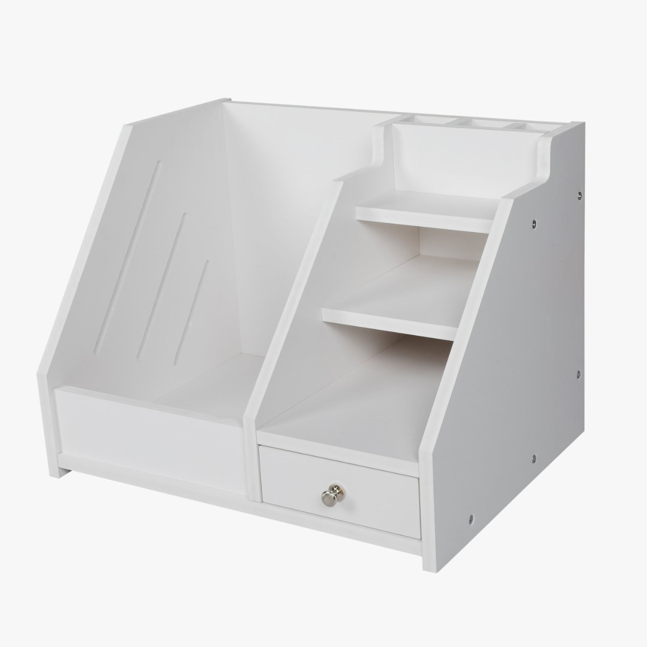 Multi Use Desktop Stationery Organizer Box with Drawer Rack By Miza