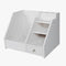 Multi Use Desktop Stationery Organizer Box with Drawer Rack (White) By Miza