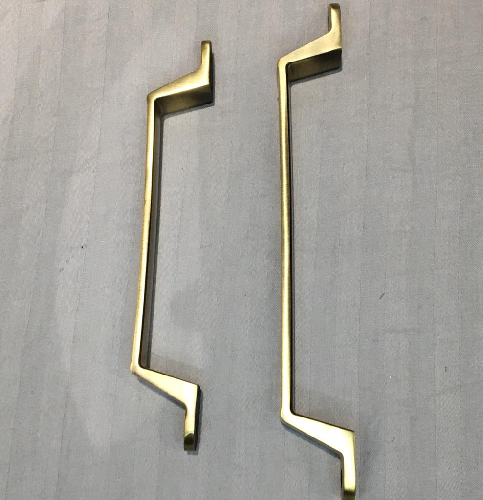 Arc Shape Hexagonal Pattern Metal Silver Tone Door/Cupboard Pull