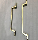Arc Shape Hexagonal Pattern Metal Silver Tone Door/Cupboard Pull