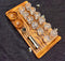 Handcrafted Pine Wood Snacks Set with 12 Shot Glasses MK