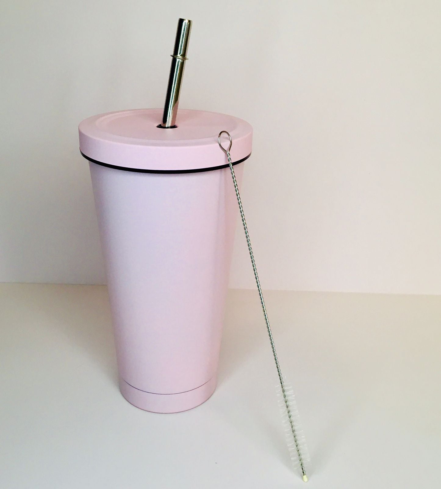 Portable Coffee Cup 304 Stainless Steel Large Capacity Flask Tumbler Glass with Steel Straw Stainless Steel Water Bottle Iced Travel Mug
