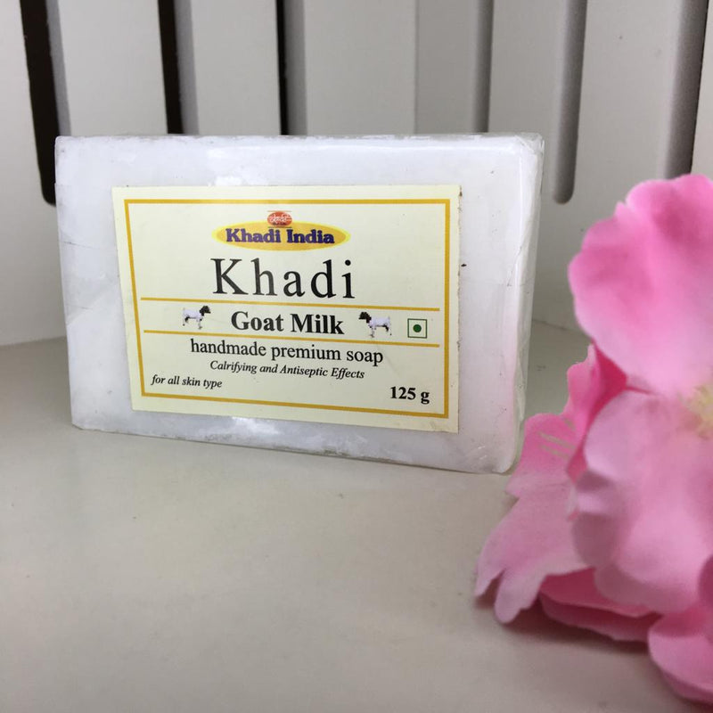 Khadi India ( Pack Of 3 ) Evergreen Mint/Rosemary Lavender/Goat Milk Soap
