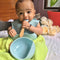 Round Design Eco-Friendly Baby Silicone Bibs Dinner Plate/Feeding Set By CN