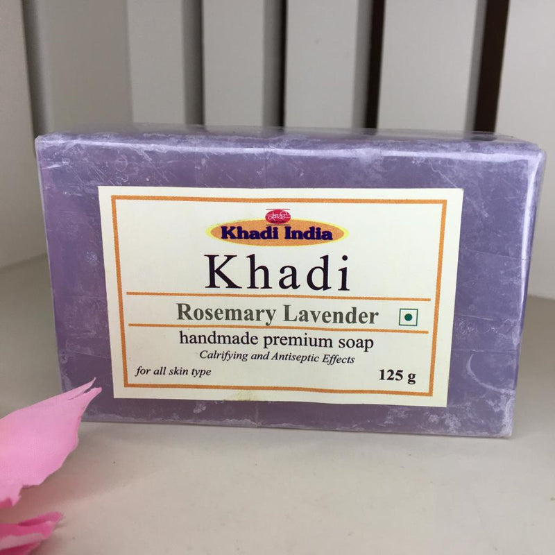 Khadi India ( Pack Of 3 ) Evergreen Mint/Rosemary Lavender/Goat Milk Soap