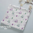 Owl Random Printed Muslin Swaddle Blanket For Baby By MM - 1 Pc