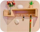 MDF Wall Mounted Key Hooks Shelf By Miza