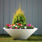 Bowl Planter For Indoor/Outdoor In White Marble Finish By Harshdeep - 1 PC