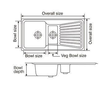 Nirali Granio Quartz One and Half Bowl Kitchen Sink + PVC Plumbing Connector - peelOrange.com