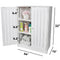 Bathroom PVC Freestanding Storage Cabinet With Handle Doors With Free Soap Dish By Miza