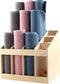 Yoga Mat Wooden Rack Stand Carpet Mat Holder Multi Purpose Storage 12 Slot By Miza