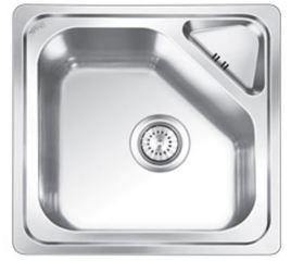 Nirali Trion Plain Single Bowl Kitchen Sink in Stainless Steel 304 Grade + PVC Plumbing Connector - peelOrange.com