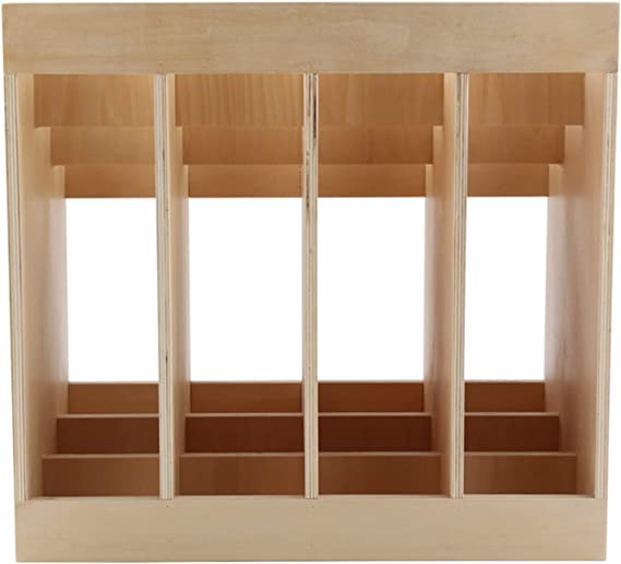 Yoga Mat Wooden Rack Stand Carpet Mat Holder Multi Purpose Storage 12 Slot By Miza